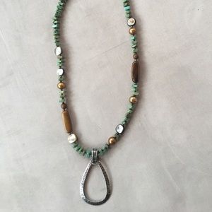 Silpada multi stone and silver necklace